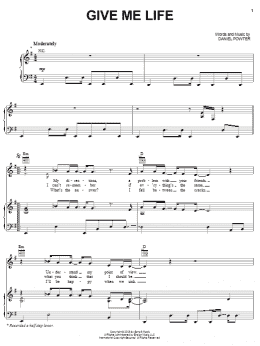 page one of Give Me Life (Piano, Vocal & Guitar Chords (Right-Hand Melody))
