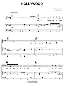 page one of Hollywood (Piano, Vocal & Guitar Chords (Right-Hand Melody))