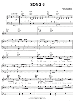 page one of Song 6 (Piano, Vocal & Guitar Chords (Right-Hand Melody))