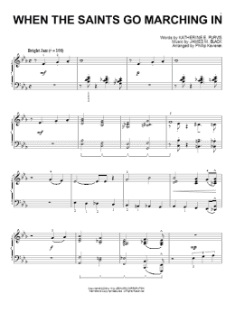 page one of When The Saints Go Marching In (arr. Phillip Keveren) (Piano Solo)