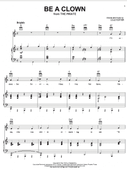 page one of Be A Clown (Piano, Vocal & Guitar Chords (Right-Hand Melody))