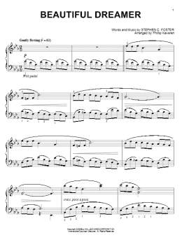 page one of Beautiful Dreamer (arr. Phillip Keveren) (Piano Solo)