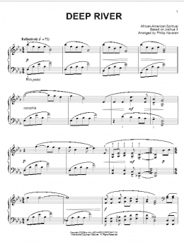 page one of Deep River (arr. Phillip Keveren) (Piano Solo)