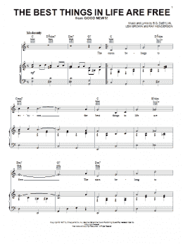 page one of The Best Things In Life Are Free (Piano, Vocal & Guitar Chords (Right-Hand Melody))