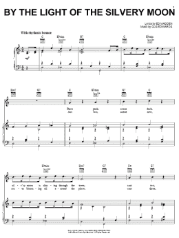 page one of By The Light Of The Silvery Moon (Piano, Vocal & Guitar Chords (Right-Hand Melody))
