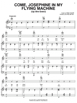 page one of Come, Josephine In My Flying Machine (Up She Goes!) (Piano, Vocal & Guitar Chords (Right-Hand Melody))
