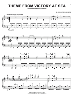page one of Victory At Sea (Piano Solo)