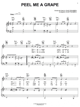 page one of Peel Me A Grape (Piano, Vocal & Guitar Chords (Right-Hand Melody))