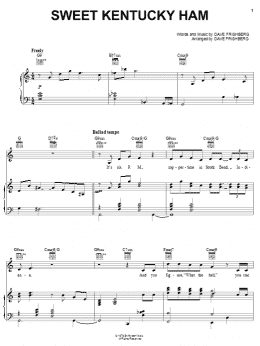 page one of Sweet Kentucky Ham (Piano, Vocal & Guitar Chords (Right-Hand Melody))