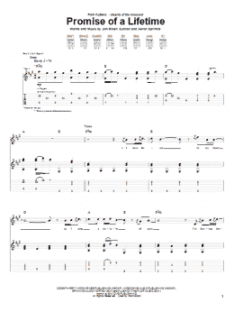 page one of Promise Of A Lifetime (Guitar Tab)