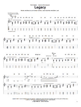 page one of Legacy (Guitar Tab)