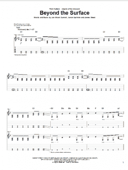 page one of Beyond The Surface (Guitar Tab)