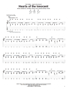 page one of Hearts Of The Innocent (Guitar Tab)