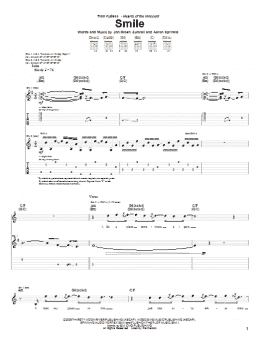 page one of Smile (Guitar Tab)