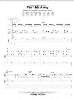 page one of Push Me Away (Guitar Tab)