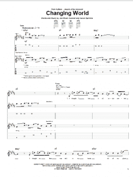 page one of Changing World (Guitar Tab)