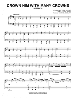 page one of Crown Him With Many Crowns (Piano Solo)