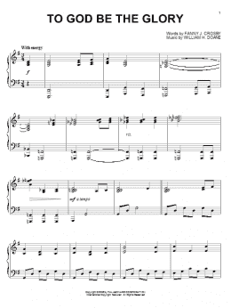 page one of To God Be The Glory (Piano Solo)