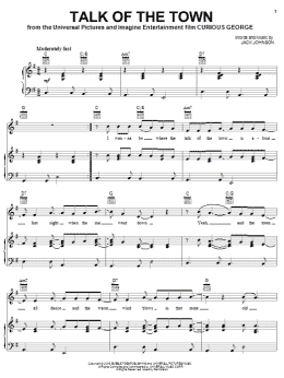 page one of Talk Of The Town (Piano, Vocal & Guitar Chords (Right-Hand Melody))