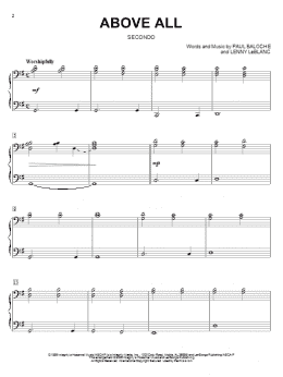 page one of Above All (Piano Duet)