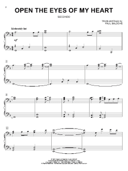 page one of Open The Eyes Of My Heart (Piano Duet)