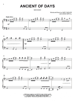 page one of Ancient Of Days (Piano Duet)