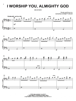 page one of I Worship You, Almighty God (Piano Duet)
