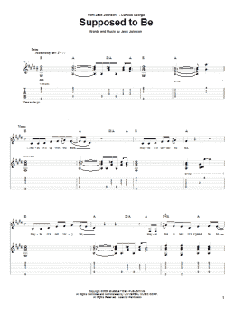 page one of Supposed To Be (Guitar Tab)