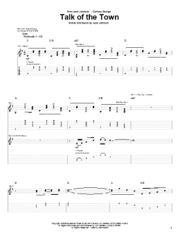page one of Talk Of The Town (Guitar Tab)