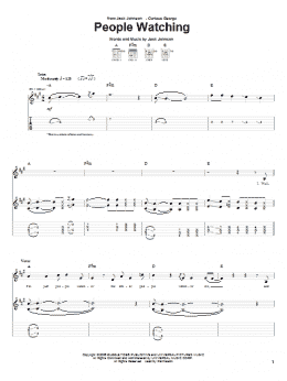 page one of People Watching (Guitar Tab)