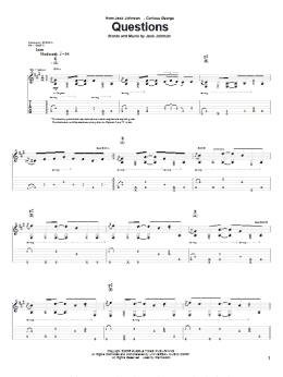 page one of Questions (Guitar Tab)