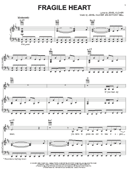 page one of Fragile Heart (Piano, Vocal & Guitar Chords (Right-Hand Melody))