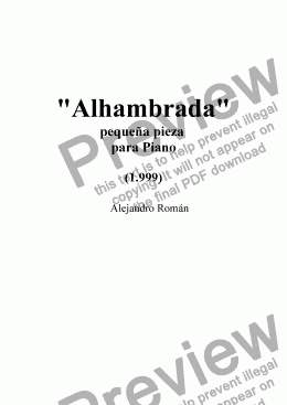 page one of Alhambrada
