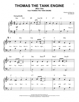 page one of Thomas The Tank Engine (Main Title) (Easy Piano)