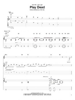 page one of Play Dead (Guitar Tab)