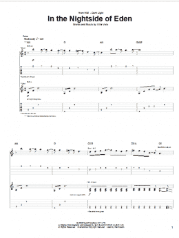 page one of In The Nightside Of Eden (Guitar Tab)