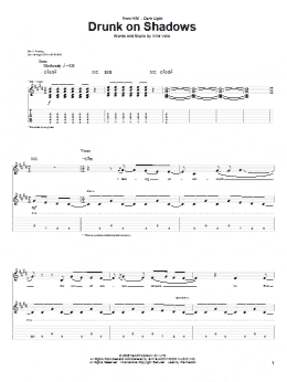 page one of Drunk On Shadows (Guitar Tab)