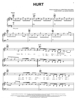 page one of Hurt (Piano, Vocal & Guitar Chords (Right-Hand Melody))