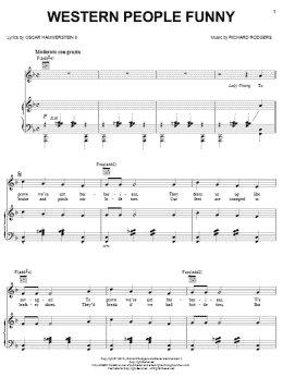 page one of Western People Funny (Piano, Vocal & Guitar Chords (Right-Hand Melody))