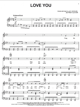 page one of Love You (Piano, Vocal & Guitar Chords (Right-Hand Melody))