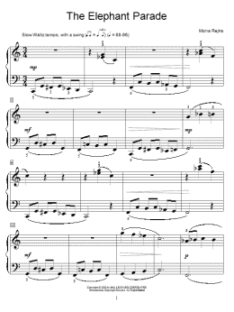 page one of The Elephant Parade (Educational Piano)
