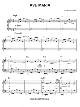 page one of Ave Maria (Easy Piano)