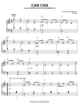 page one of Can Can (Easy Piano)