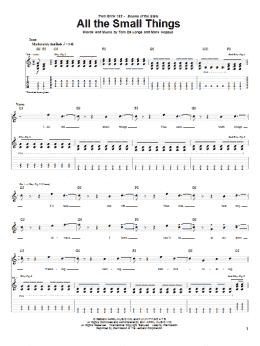 page one of All The Small Things (Guitar Tab)