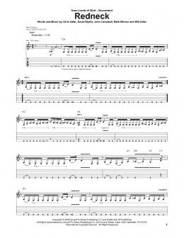 page one of Redneck (Guitar Tab)