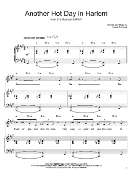 page one of Another Hot Day In Harlem (Piano, Vocal & Guitar Chords (Right-Hand Melody))