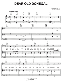 page one of Dear Old Donegal (Piano, Vocal & Guitar Chords (Right-Hand Melody))