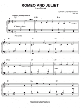 page one of Romeo And Juliet (Love Theme) (Easy Piano)