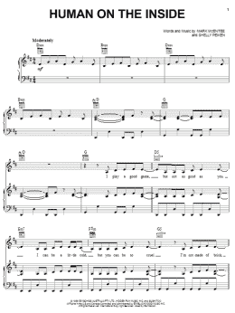 page one of Human On The Inside (Piano, Vocal & Guitar Chords (Right-Hand Melody))