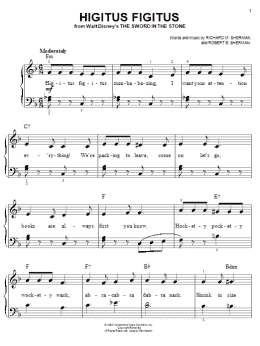 page one of Higitus Figitus (Easy Piano)